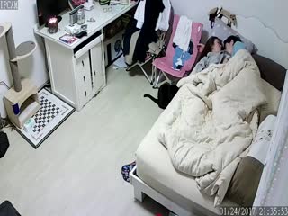 黑客破解家庭摄像头监控小夫妻在床上啪啪妹子奶子挺大男的太弱几分钟就完事了海报剧照